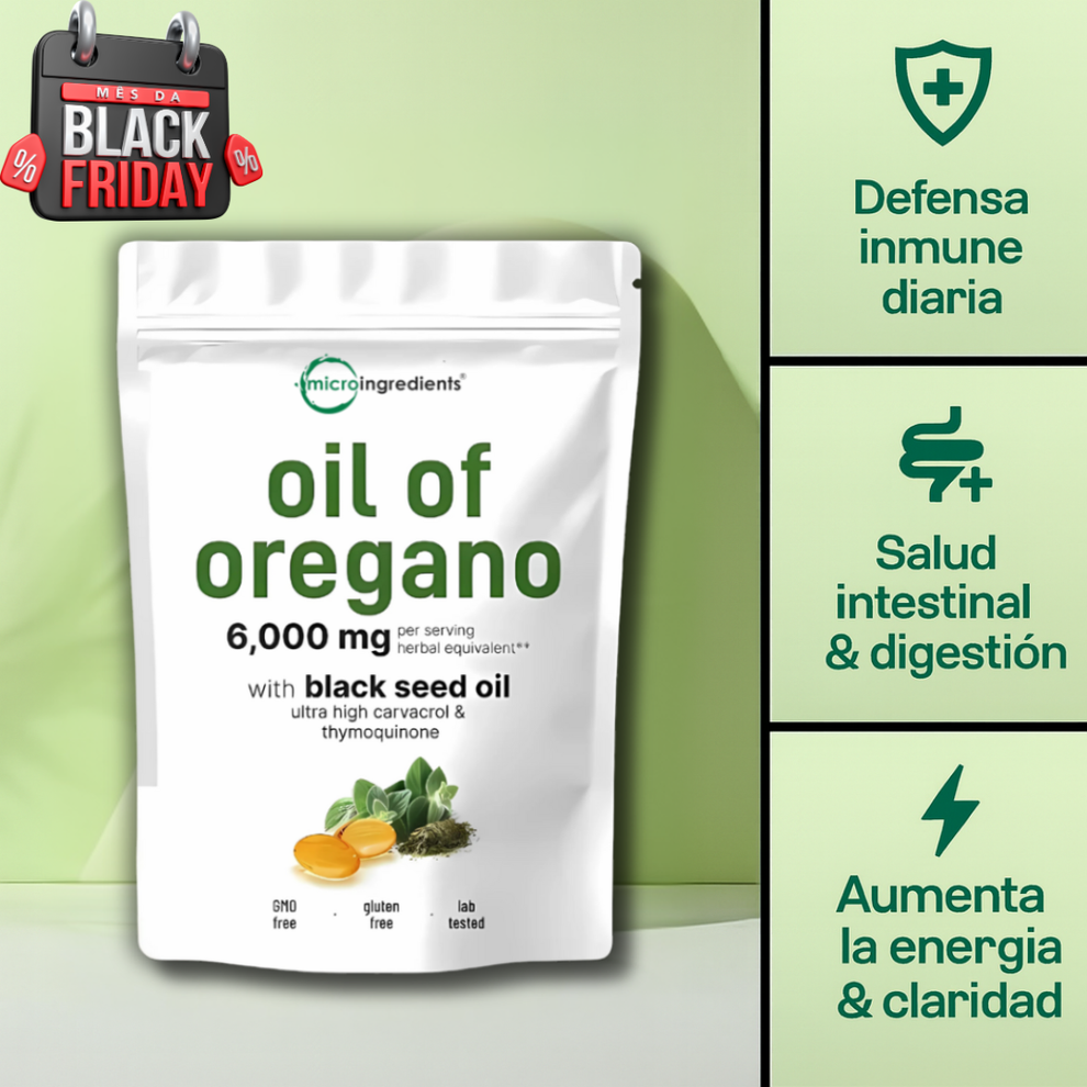 Aceite de orégano con aceite de semilla negra